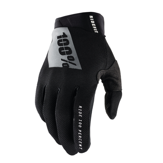 100% RIDEFIT GLOVES BLACK/WHITE L 10010-00002