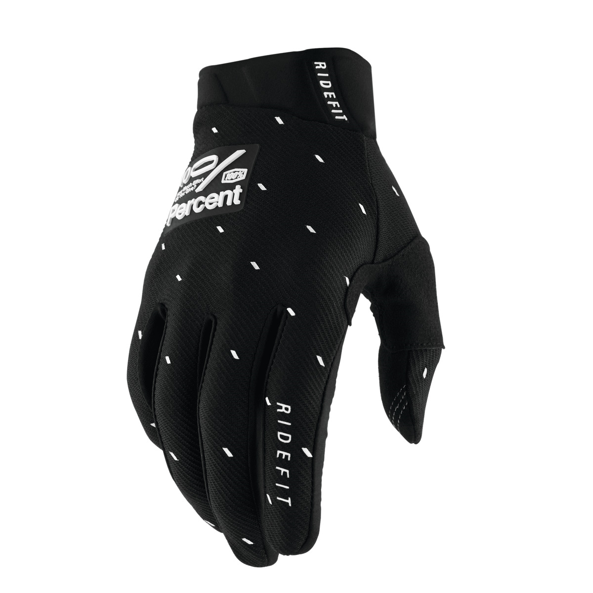 100% RIDEFIT GLOVES SLASHER BLACK L 10010-00037