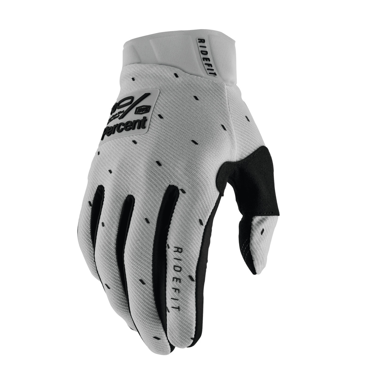 100% RIDEFIT GLOVES SLASHER SILVER L 10010-00042