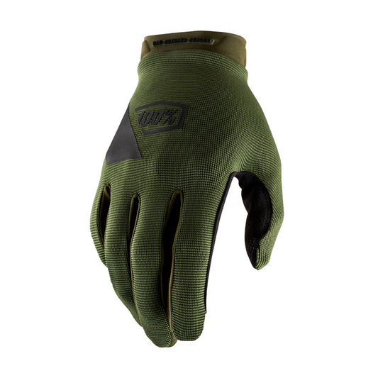 100% RIDECAMP GLOVES ARMY GREEN/BLACK M 10011-00001