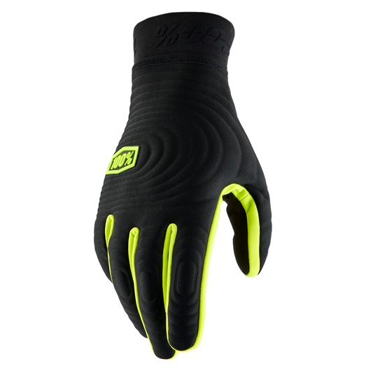 100% BRISKER XTREME GLV BLK/FLUO YEL S 10030-00001