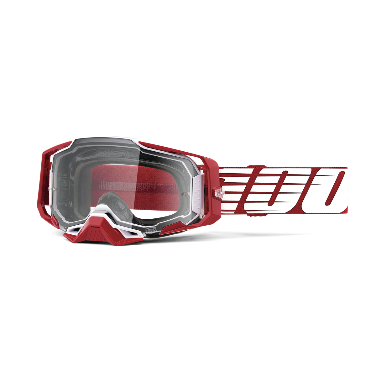 100% ARMEGA GOG OVERSIZED DEEP RED CLEAR LENS 50004-00009