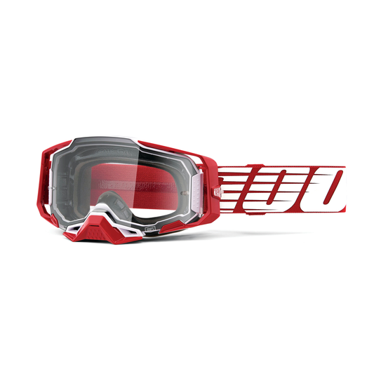100% ARMEGA GOG OVERSIZED DEEP RED CLEAR LENS 50004-00009