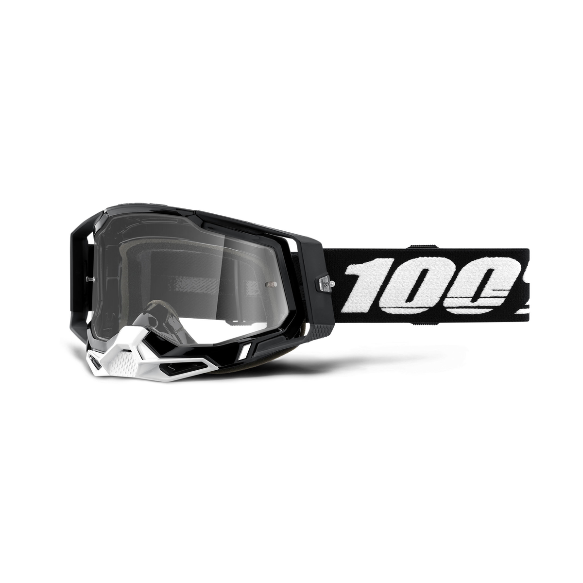 100% RACECRAFT 2 GOG BLACK CLEAR LENS 50009-00001