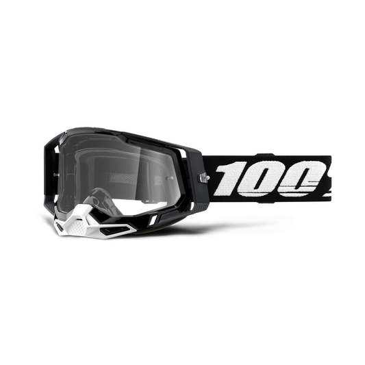100% RACECRAFT 2 GOG BLACK CLEAR LENS 50009-00001