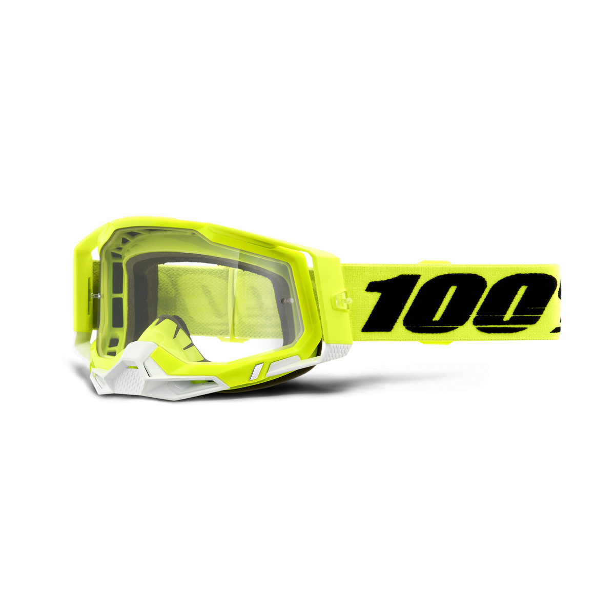 100% RACECRAFT 2 GOG YELLOW CLEAR LENS 50009-00004