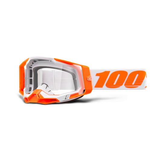 100% RACECRAFT 2 GOG ORANGE CLEAR LENS 50009-00013