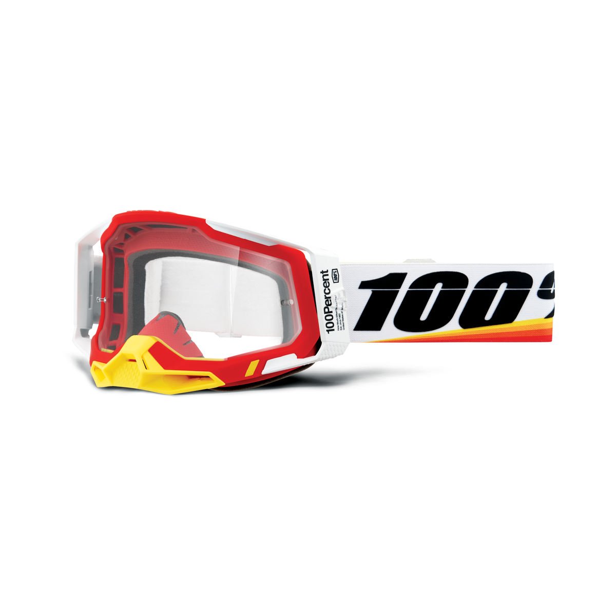 100% RACECRAFT 2 GOG ARSHAM RED CLEAR LENS 50009-00016