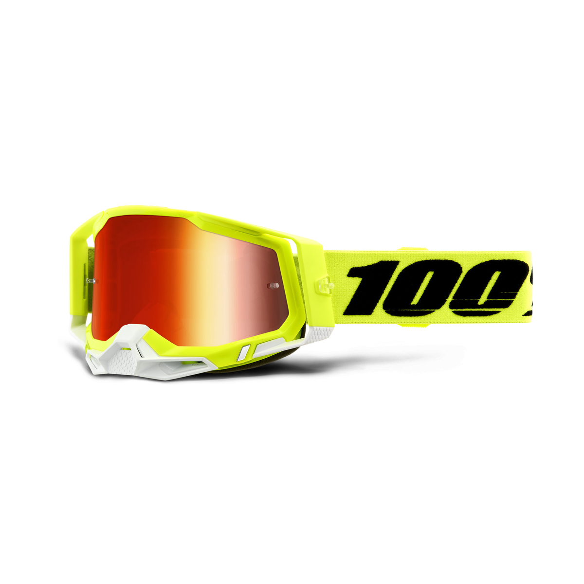 100% RACECRAFT 2 GOG YELLOW MIRROR RED LENS 50010-00004