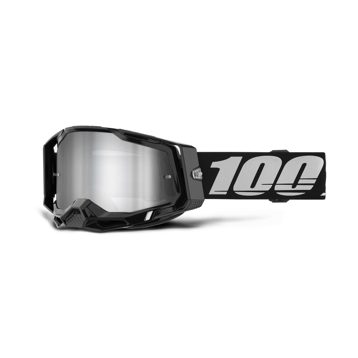 100% RACECRAFT 2 BLK MIRROR SIL LENS 50010-00034