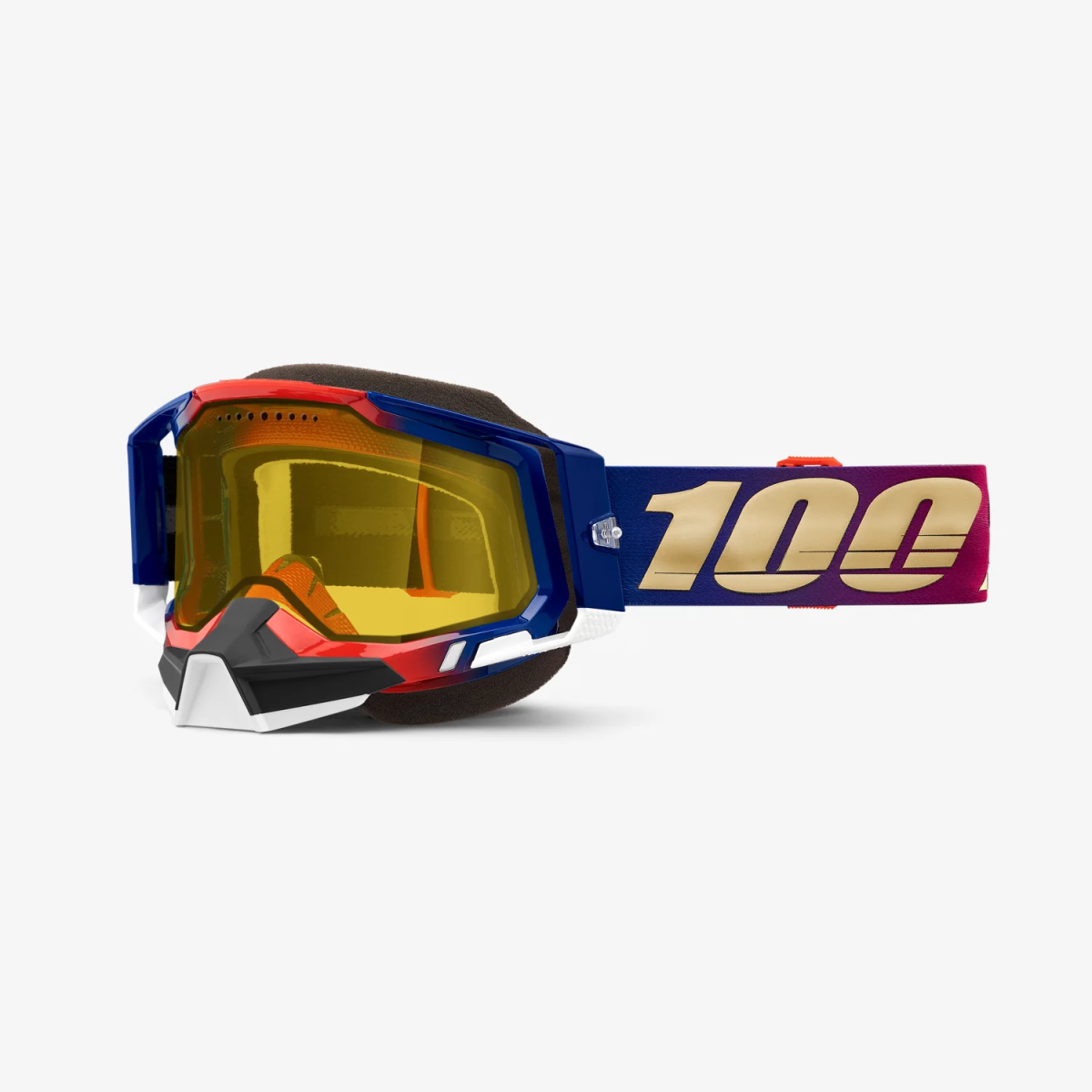100% RACECRAFT 2 SNO GOG UNITED YELLOW LENS 50011-00006