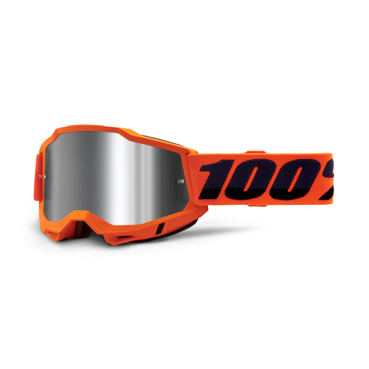 100% ACCURI 2 GOG NEON ORANGE MIRROR SILVER 50014-00004