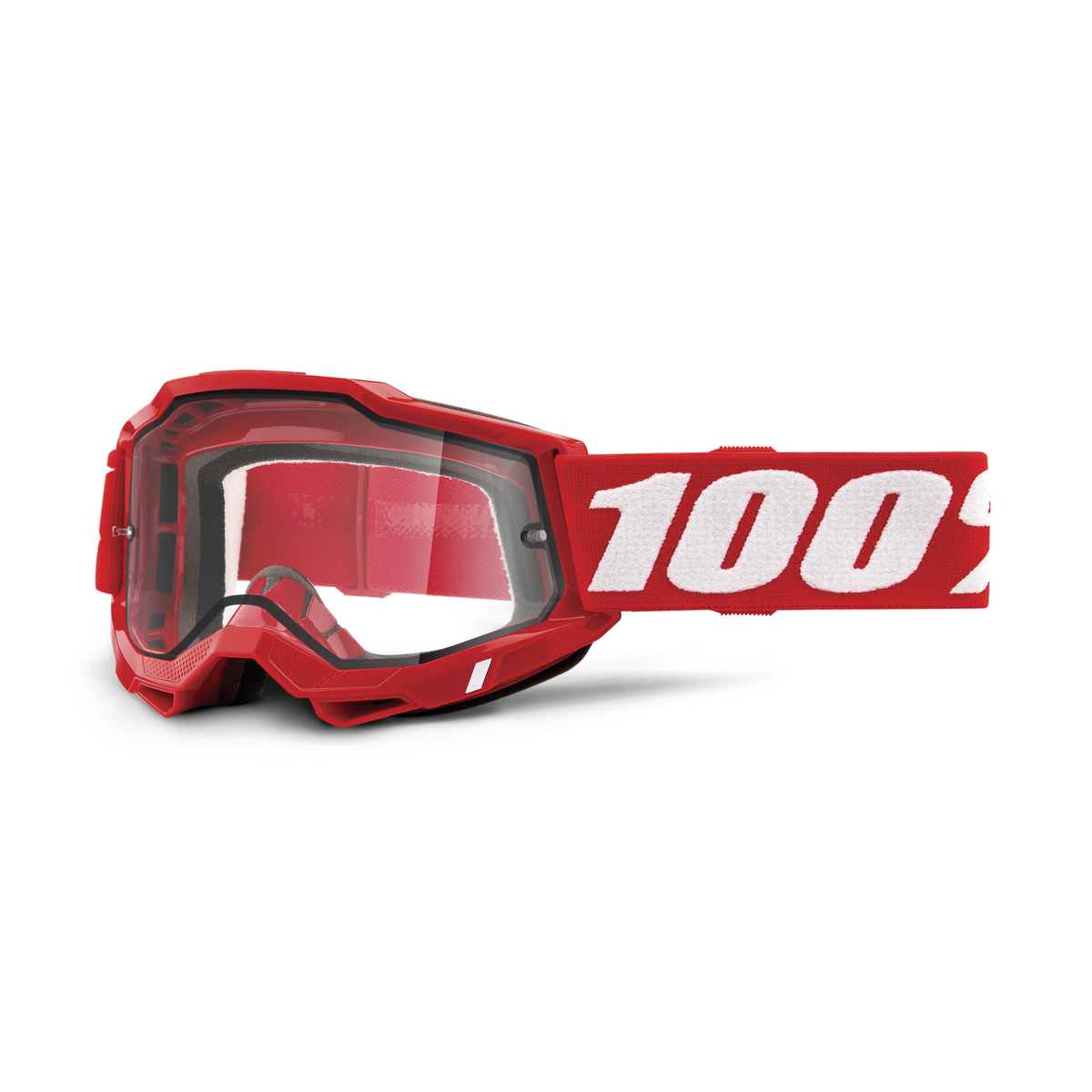 100% ACCURI 2 ENDURO MOTO GOG NEON RED CLEAR 50015-00005