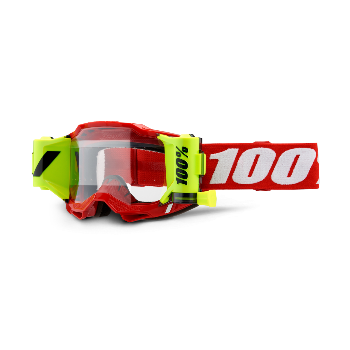 100% ACCURI 2 FORECAST GOG NEON RED CLEAR 50017-00004