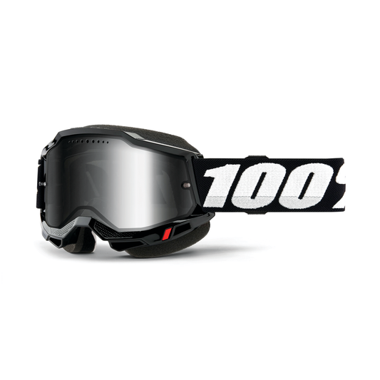 100% ACCURI 2 SNO GOG BLACK MIRROR SILVER 50022-00001