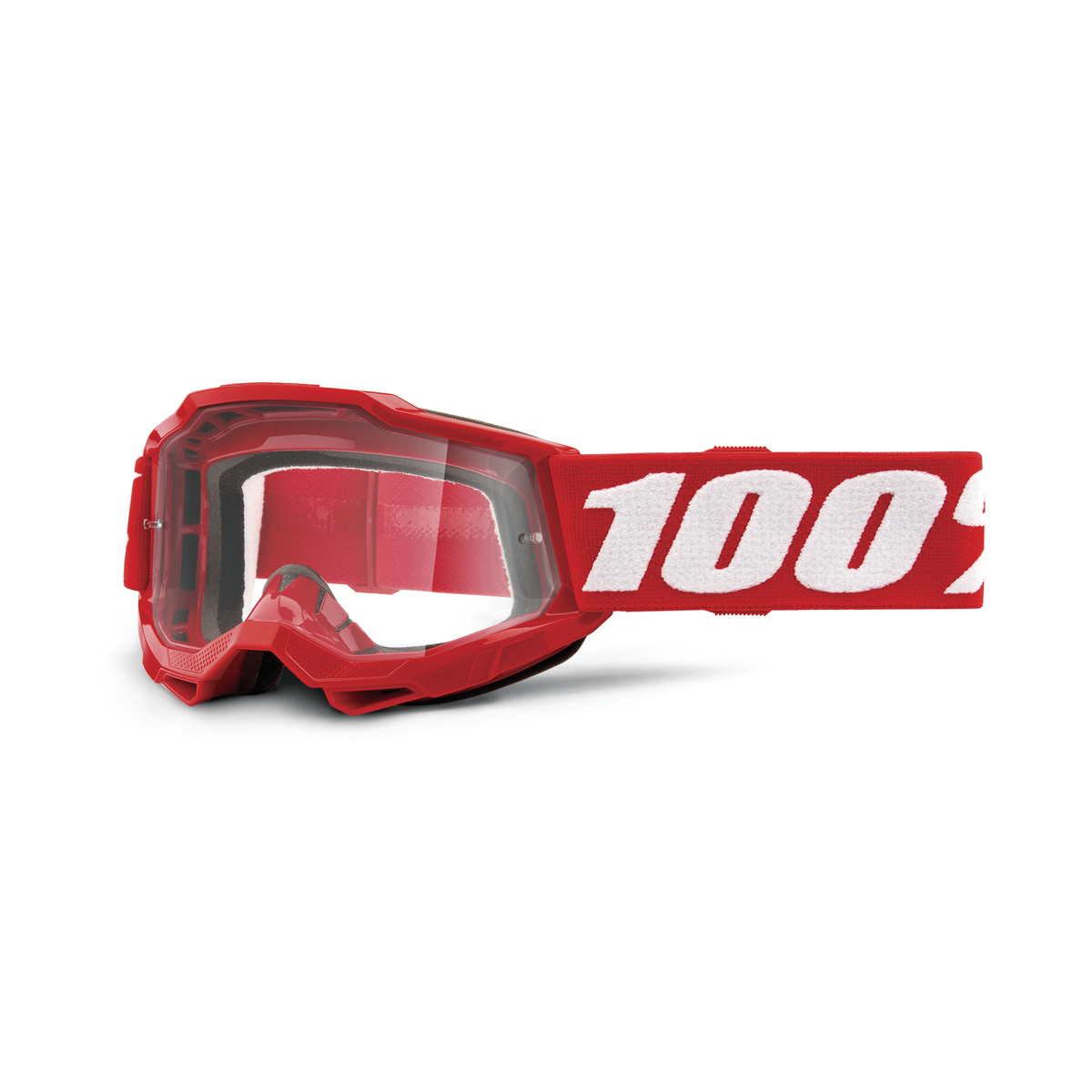 100% ACCURI 2 JUNIOR GOG NEON RED CLEAR LENS 50024-00002
