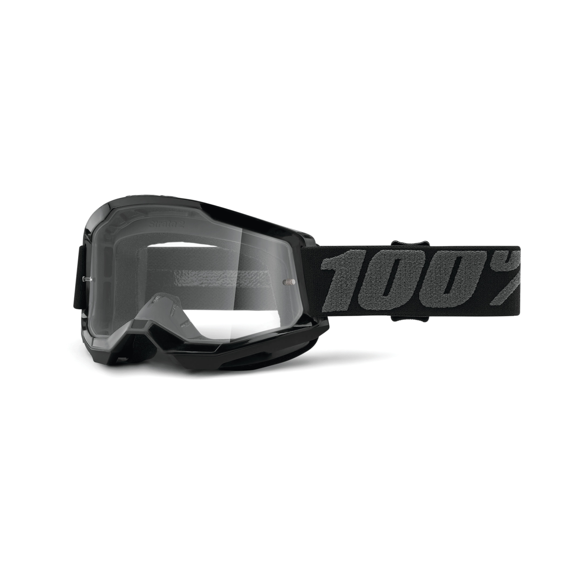 100% STRATA 2 GOG BLACK CLEAR LENS 50027-00001