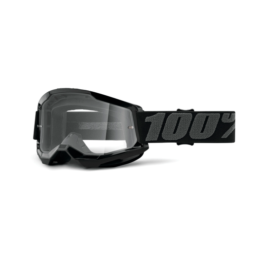 100% STRATA 2 GOG BLACK CLEAR LENS 50027-00001