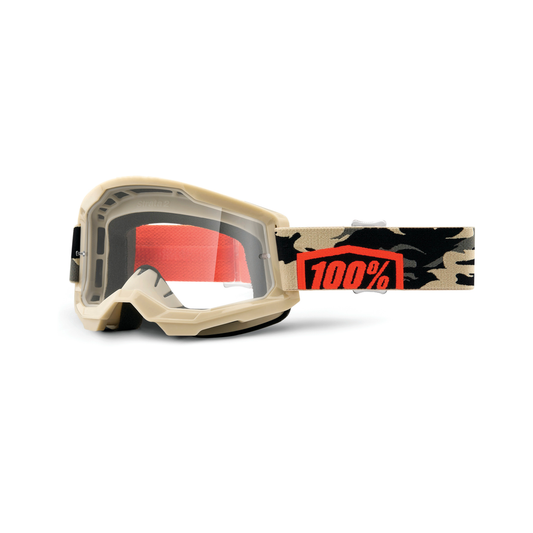 100% STRATA 2 GOG KOMBAT CLEAR LENS 50027-00007