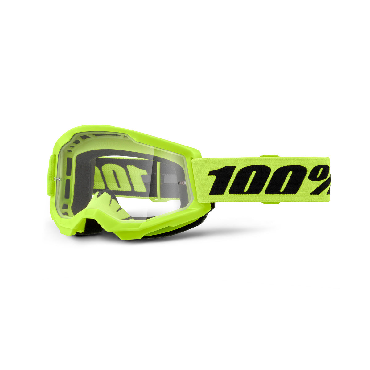 100% STRATA 2 GOG NEON YEL CLR LENS 50027-00016