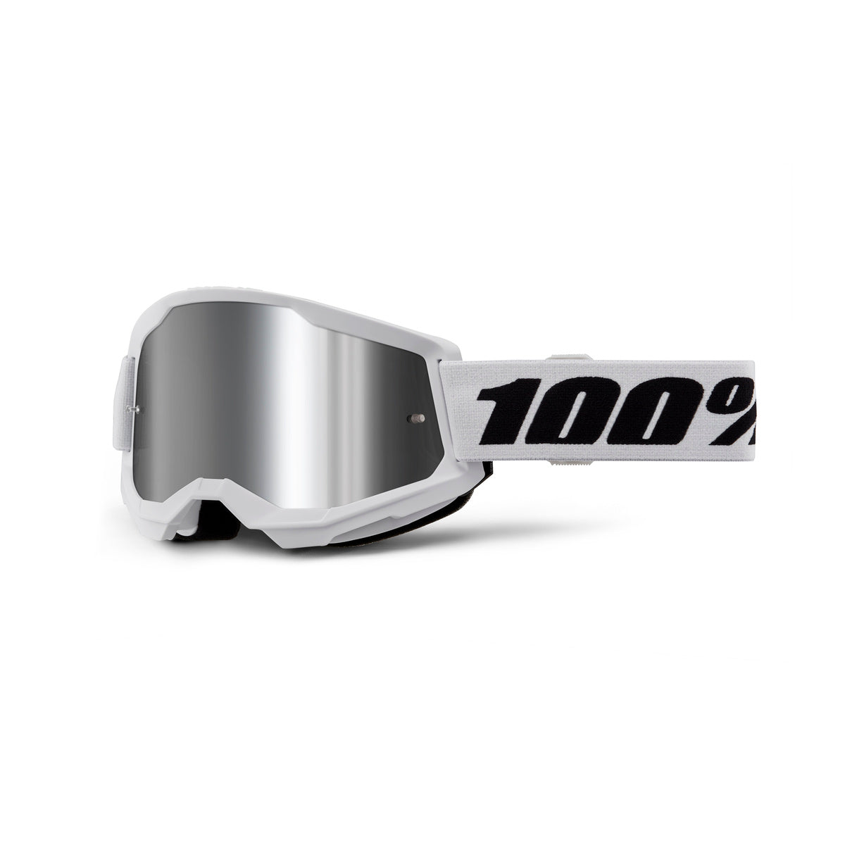 100% STRATA 2 GOG WHT MIRROR SIL LENS 50028-00019