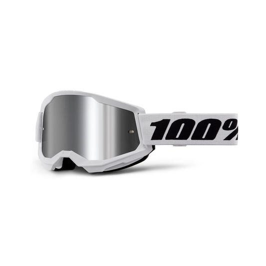 100% STRATA 2 GOG WHT MIRROR SIL LENS 50028-00019