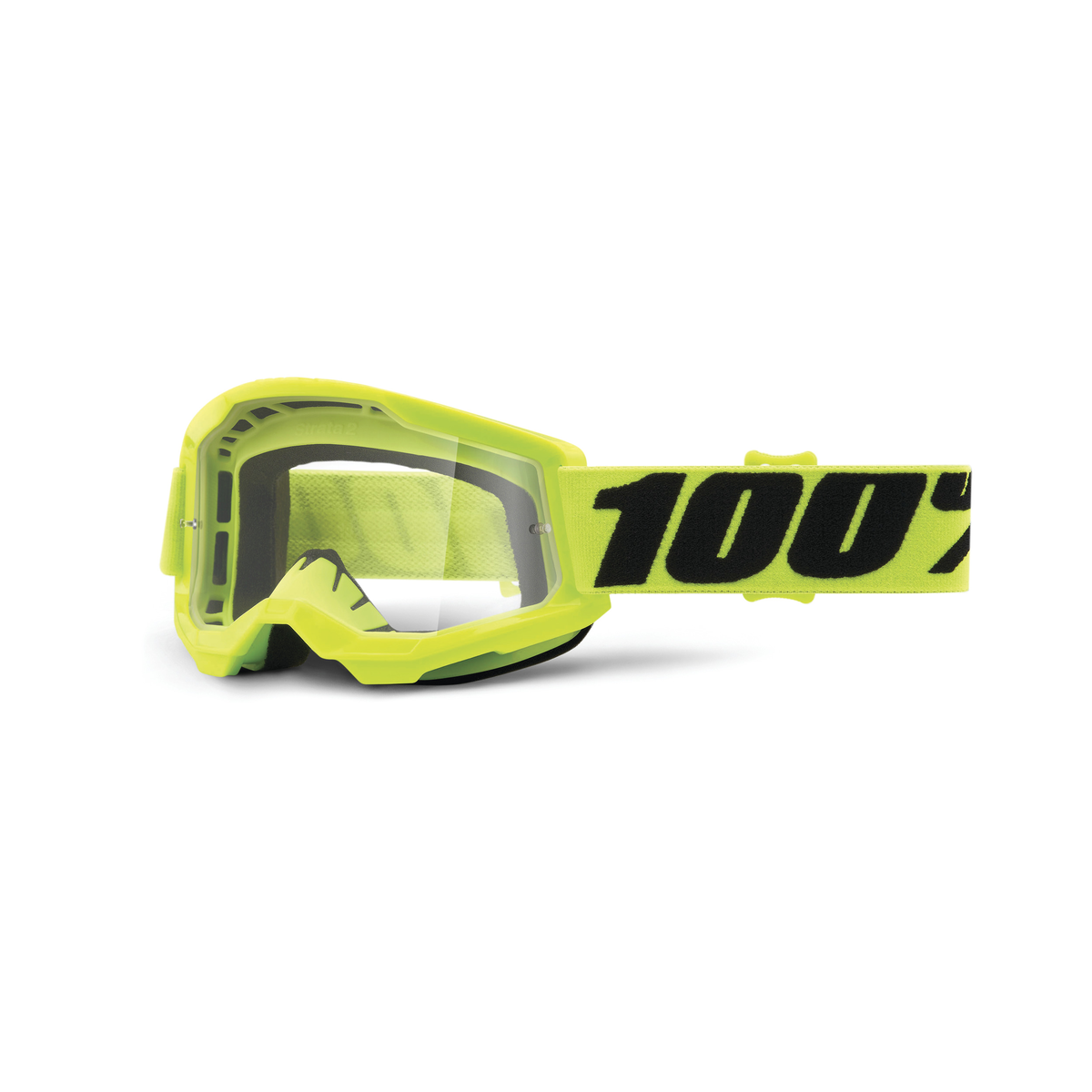 100% STRATA 2 JUNIOR GOG FLUO YELLOW CLEAR 50031-00003