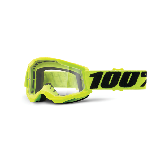 100% STRATA 2 JUNIOR GOG FLUO YELLOW CLEAR 50031-00003