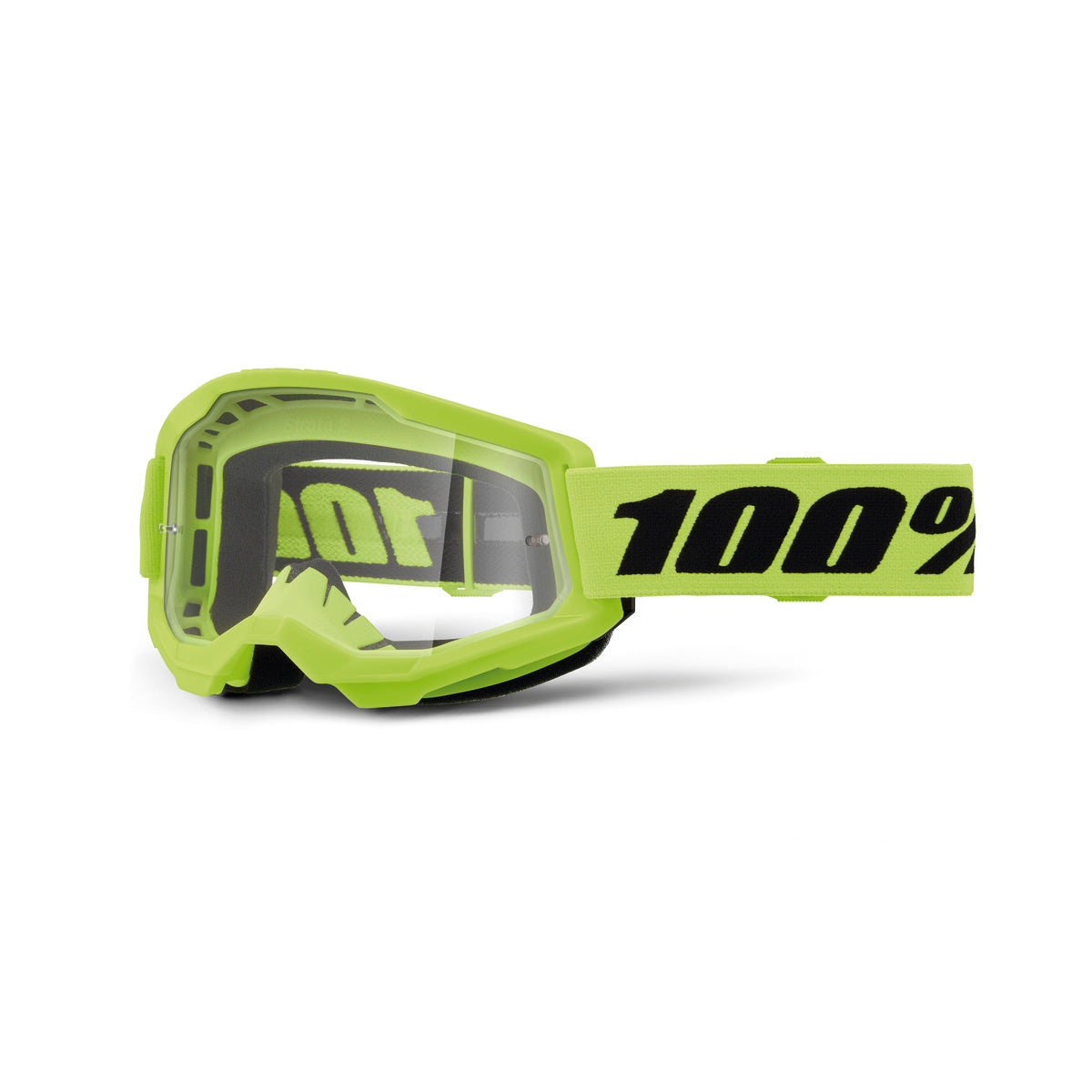100% STRATA 2 JUNIOR GOG NEON YEL CLR LENS 50031-00010