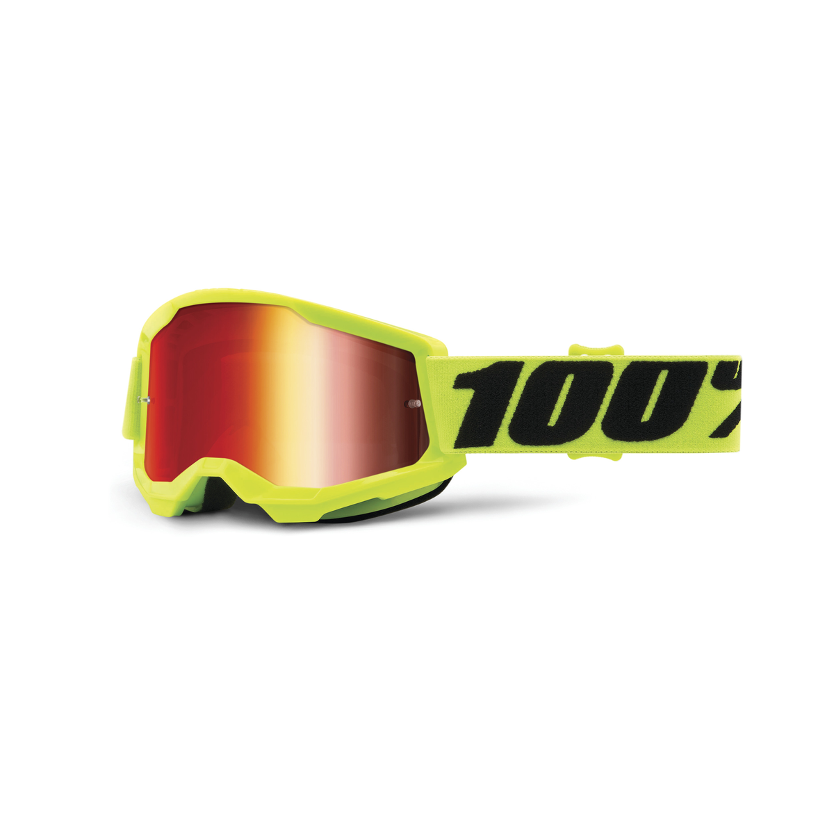 100% STRATA 2 JUNIOR GOG FLUO YEL MIRROR RED 50032-00003