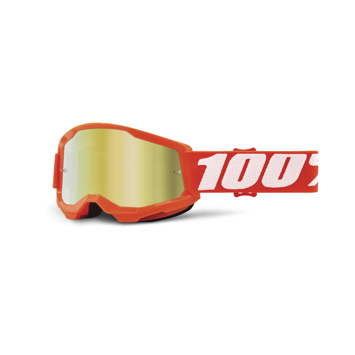 100% STRATA 2 JUNIOR GOG ORANGE MIRROR GOLD 50032-00005