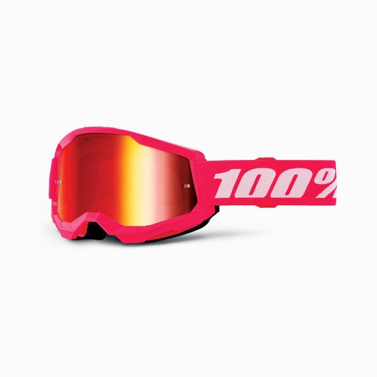 100% STRATA 2 JUNIOR GOG PINK MIRROR RED LENS 50032-00011