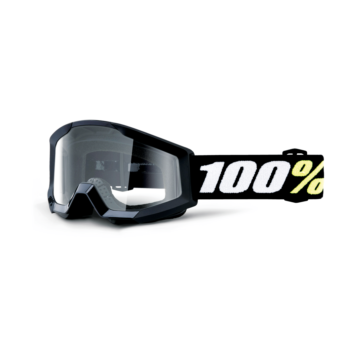 100% STRATA MINI GOG BLACK CLEAR LENS 50033-00001