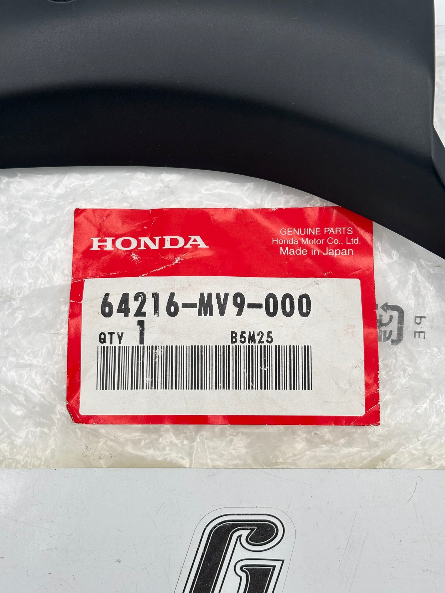 HONDA L. COWL STAY COVER 64216-MV9-000 H177
