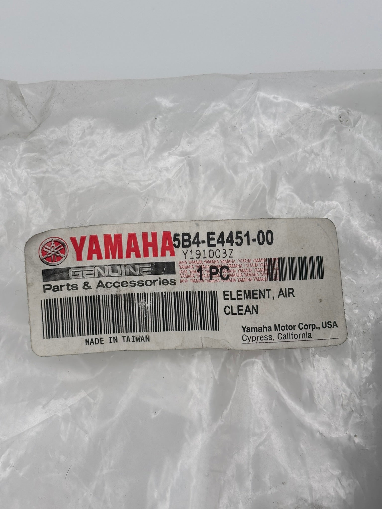 YAMAHA AIR CLEANER ELEMENT 5B4-E4451-00-00 Y204
