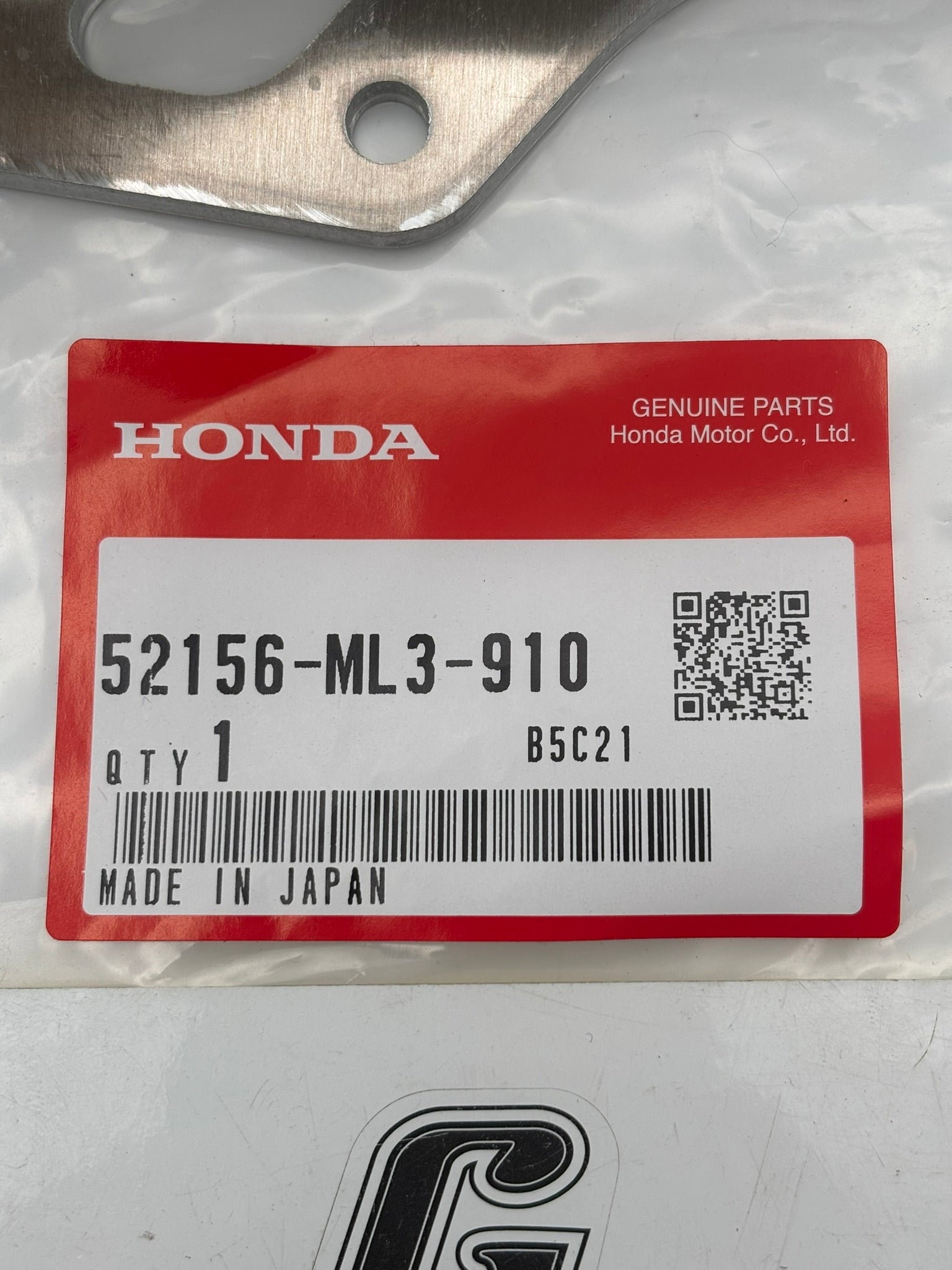 HONDA PLATE CHAIN GUIDE 52156-ML3-910 H99