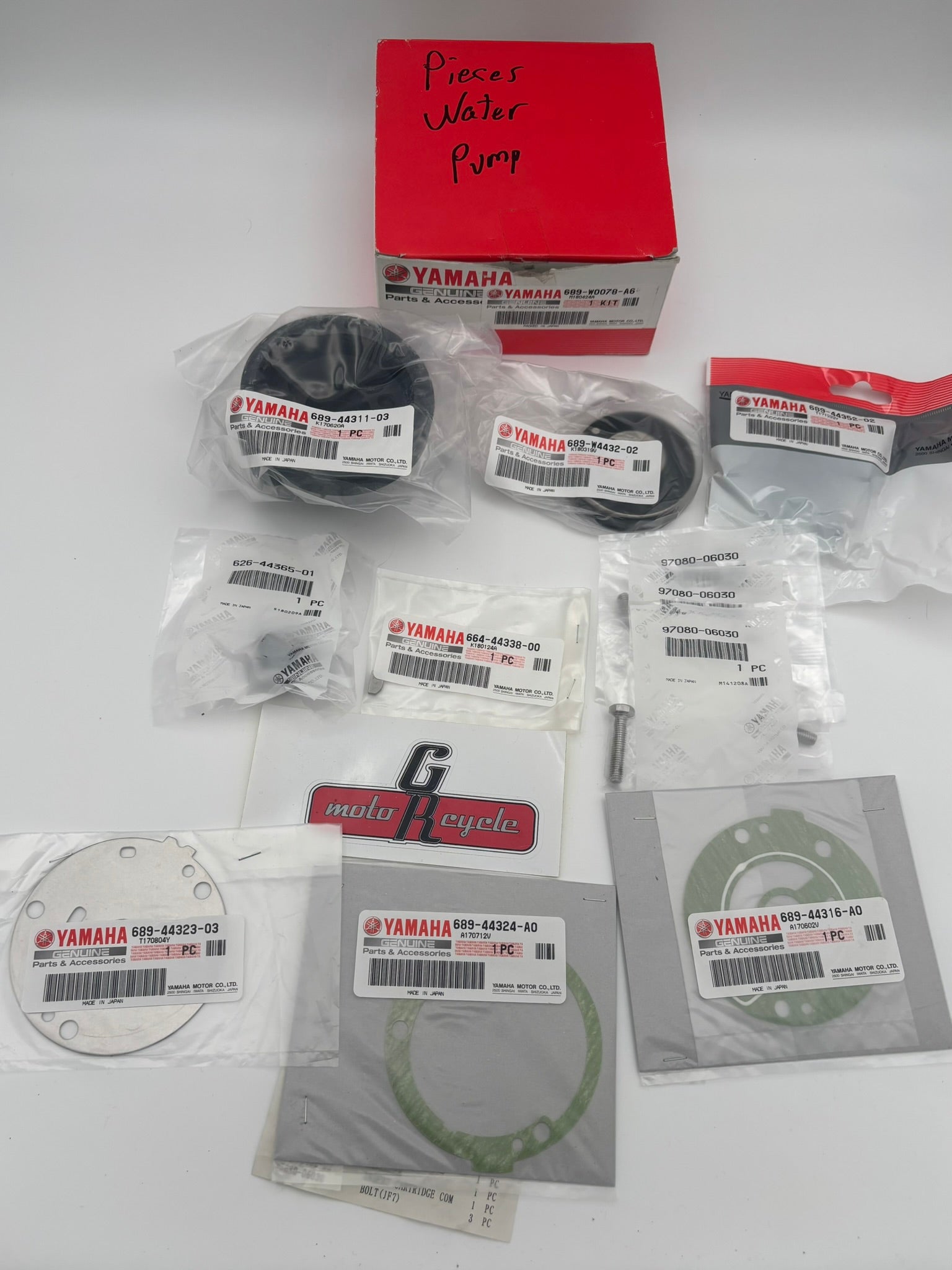 YAMAHA WATER PUMP REPAIR KIT 689-W0078-A6-00 Y205