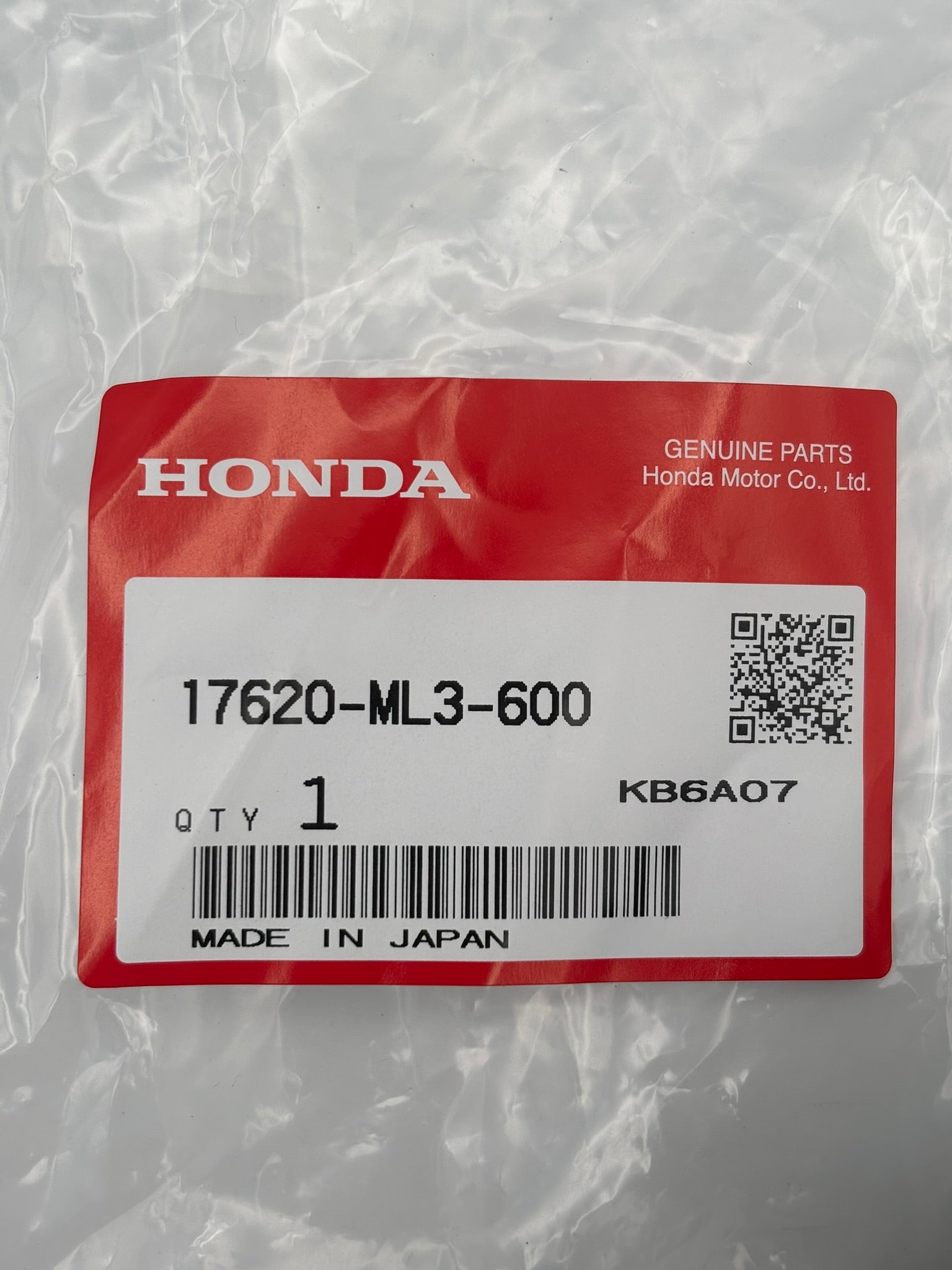 HONDA FUEL TANK CAP ASSY 17620-ML3-600 H137