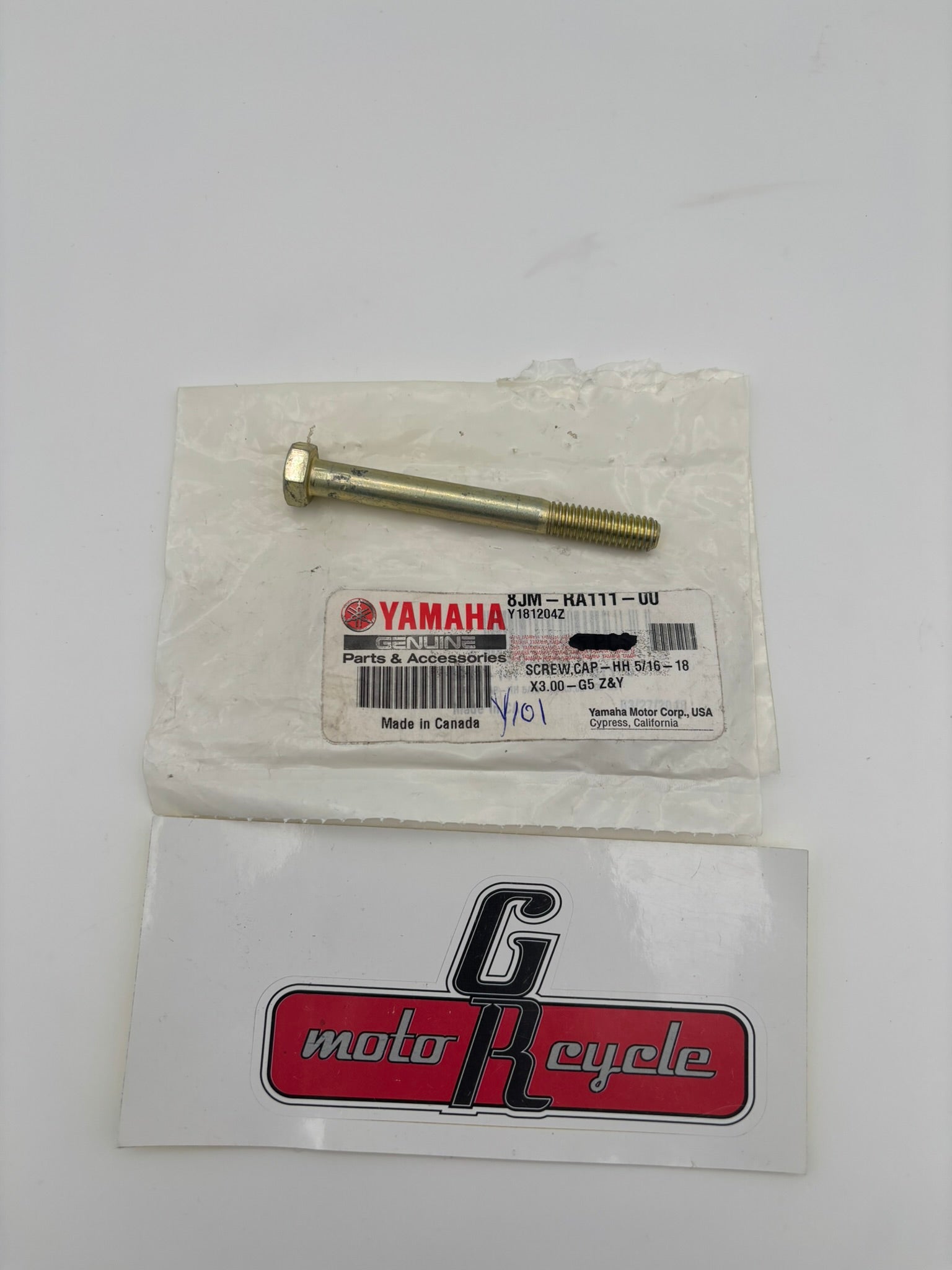 YAMAHA BOLT HEXAGON 5/18X3 8JM-RA111-00-00 Y225
