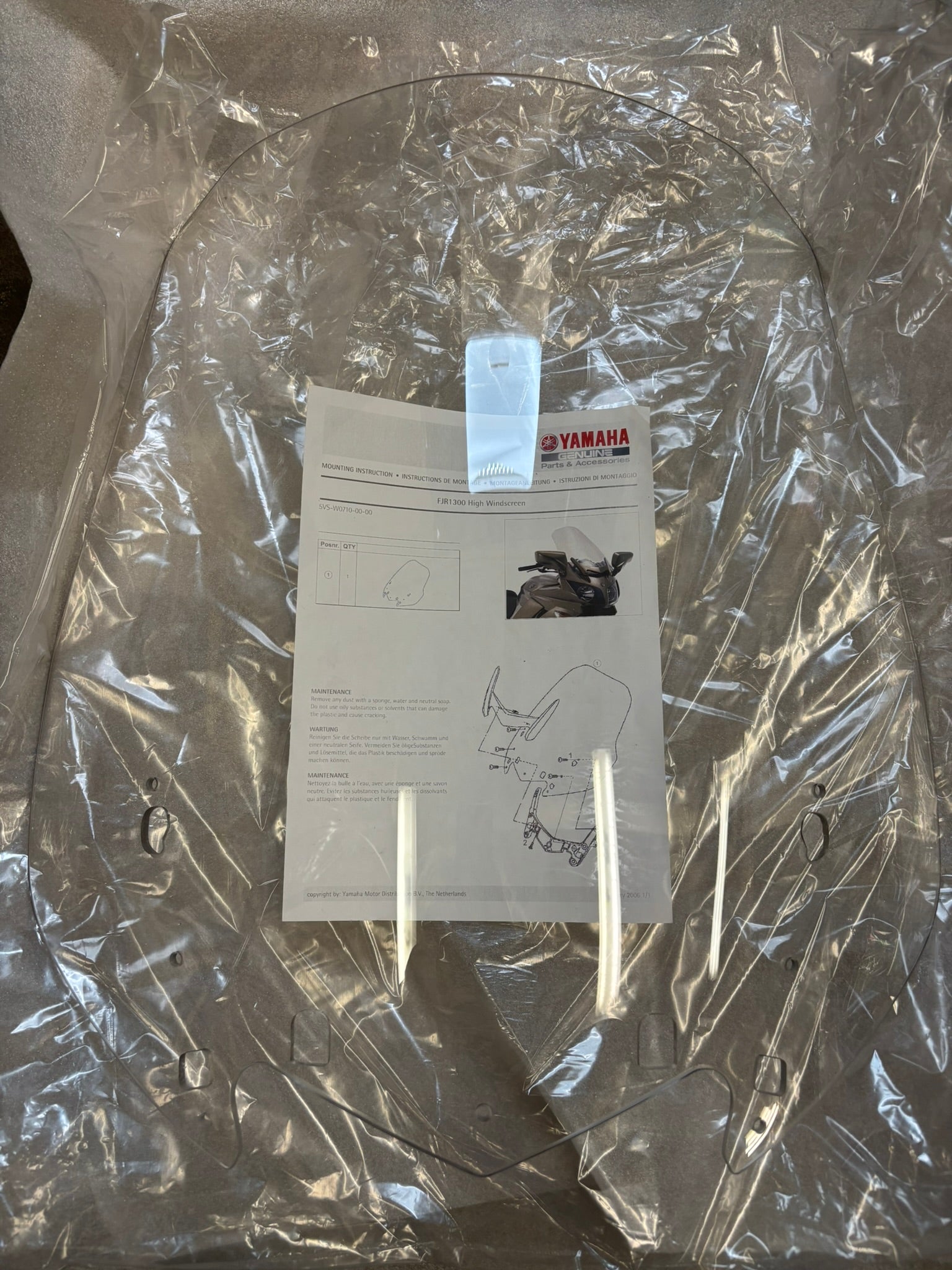 YAMAHA FJR1300 2003 - 2005 HIGH WINDSHIELD 5VS-W0710-00-00 YBOX