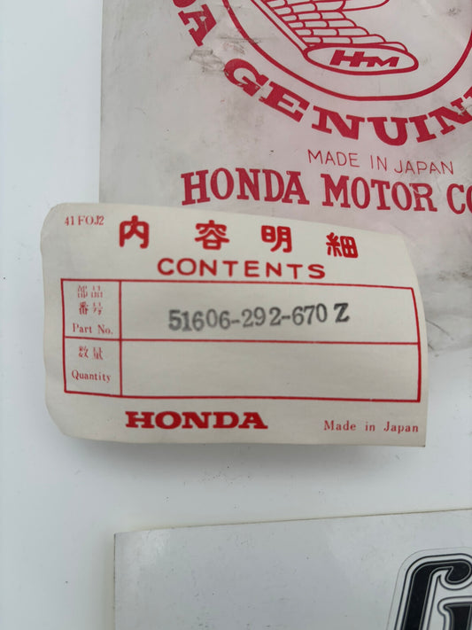 HONDA FRONT FORK COVER 51606-292-670Z H191