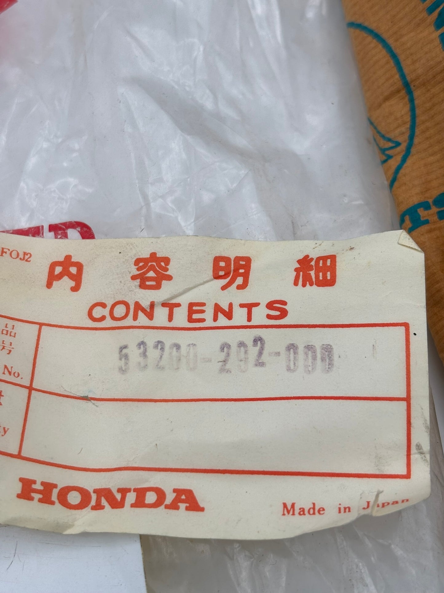 HONDA STEM STEERING 53200-292-000B H199