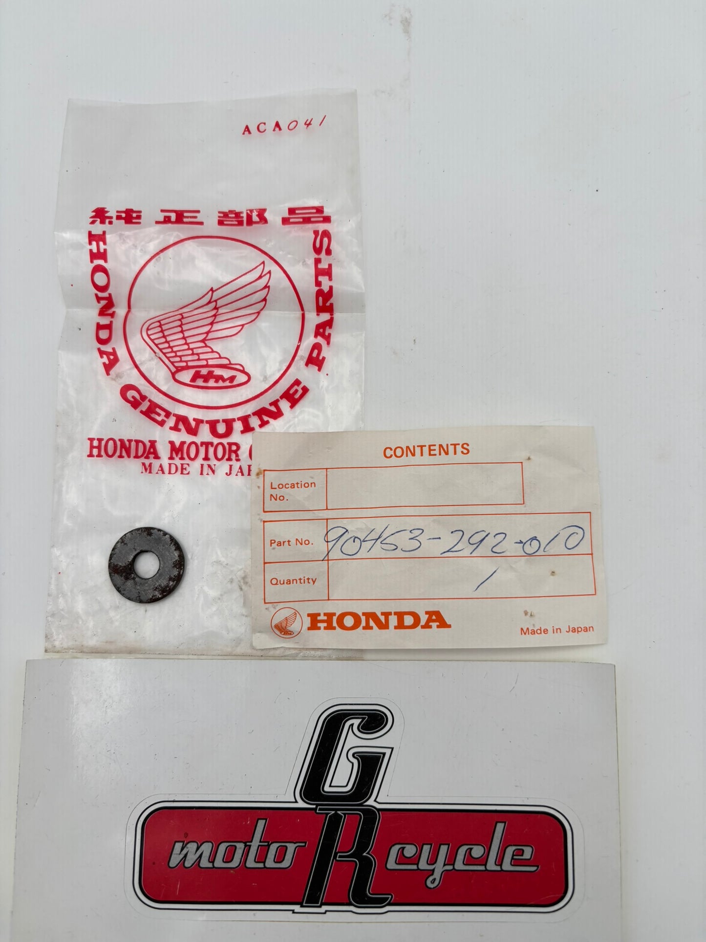 HONDA STOPPER WASHER 90453-292-010 H213