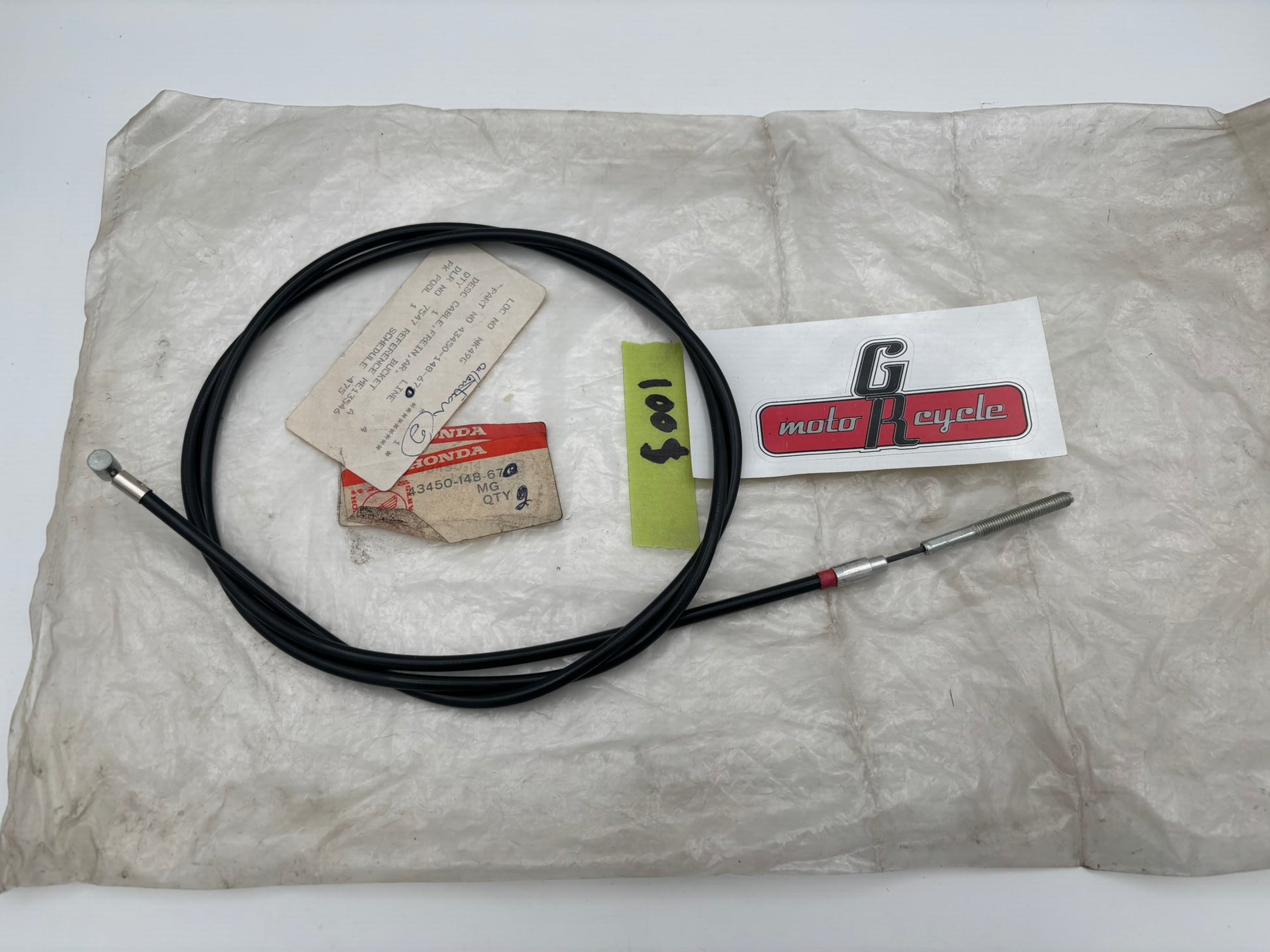 HONDA REAR BRAKE CABLE (BLACK) SUB 43450-148-671 43450-148-671B H216