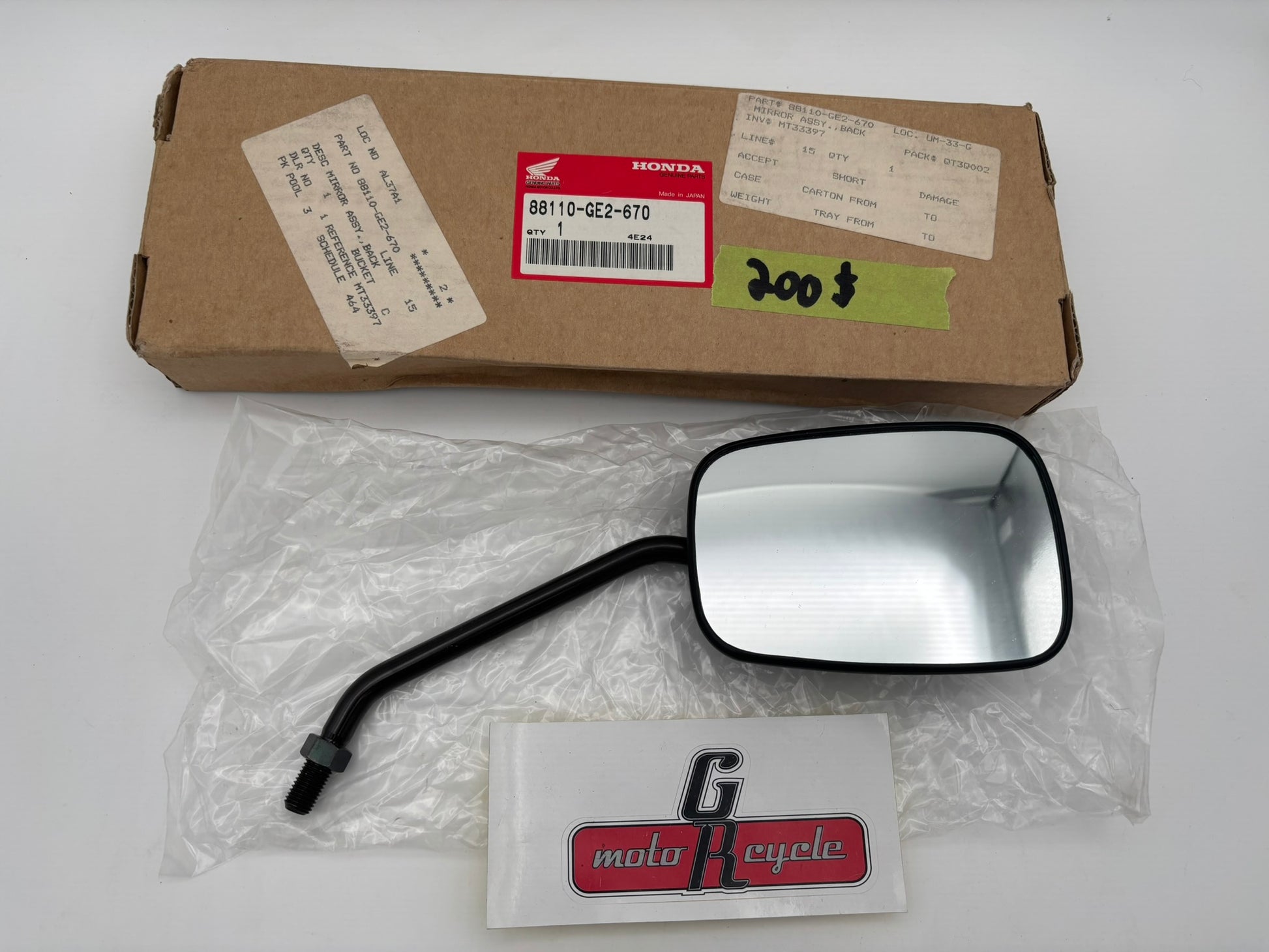 HONDA RIGHT BACK MIRROR SUB 88210-GE2-505 88110-GE2-670 H217