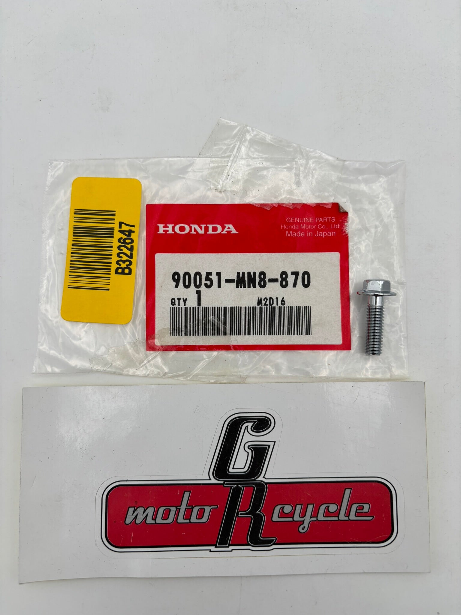HONDA FLANGE BOLT (6X20) 90051-MN8-870 H219