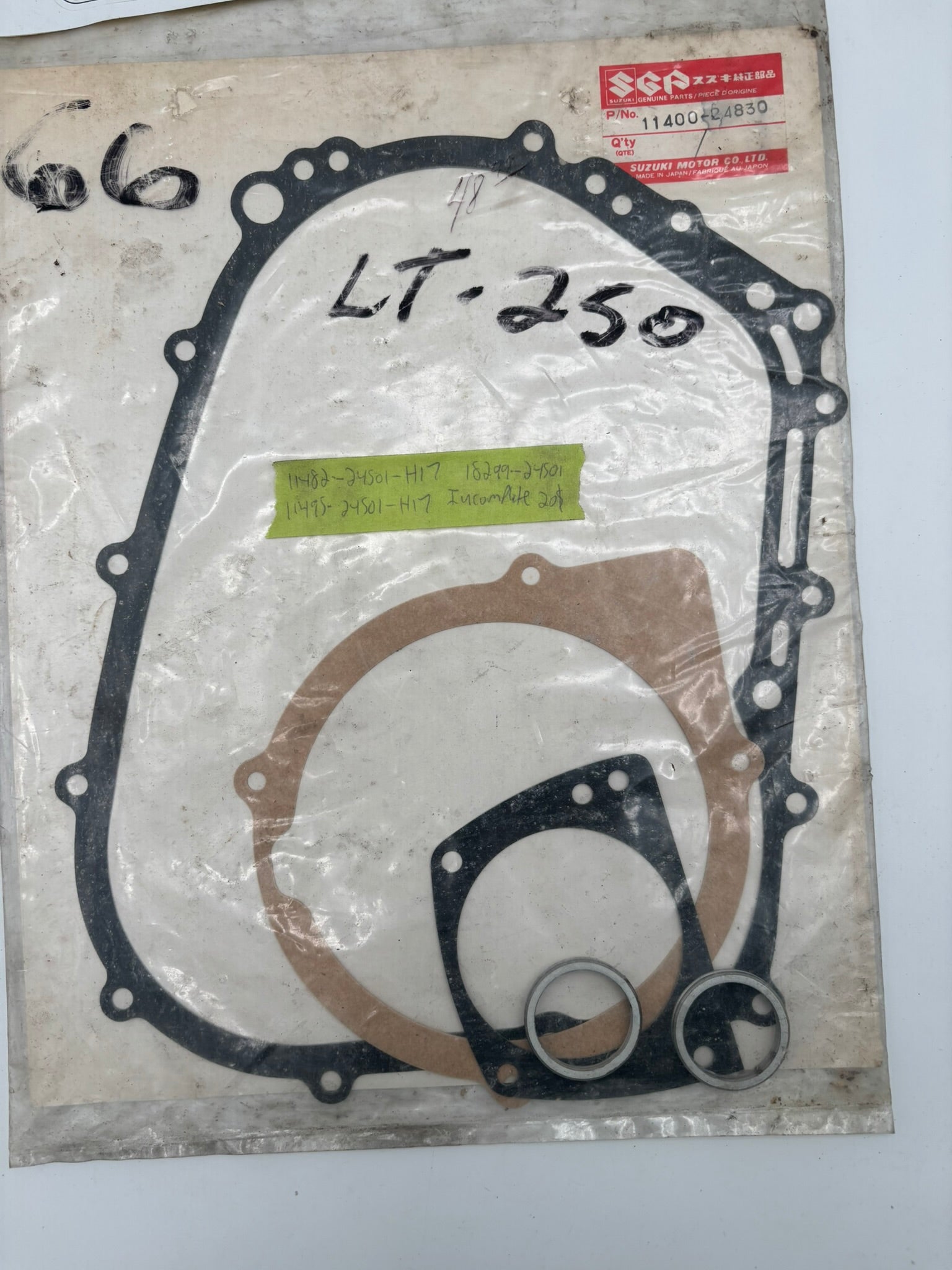 SUZUKI GASKET SET (INCOMPLETE) SUB 11400-24831 11400-24838 11400-24830-I S83