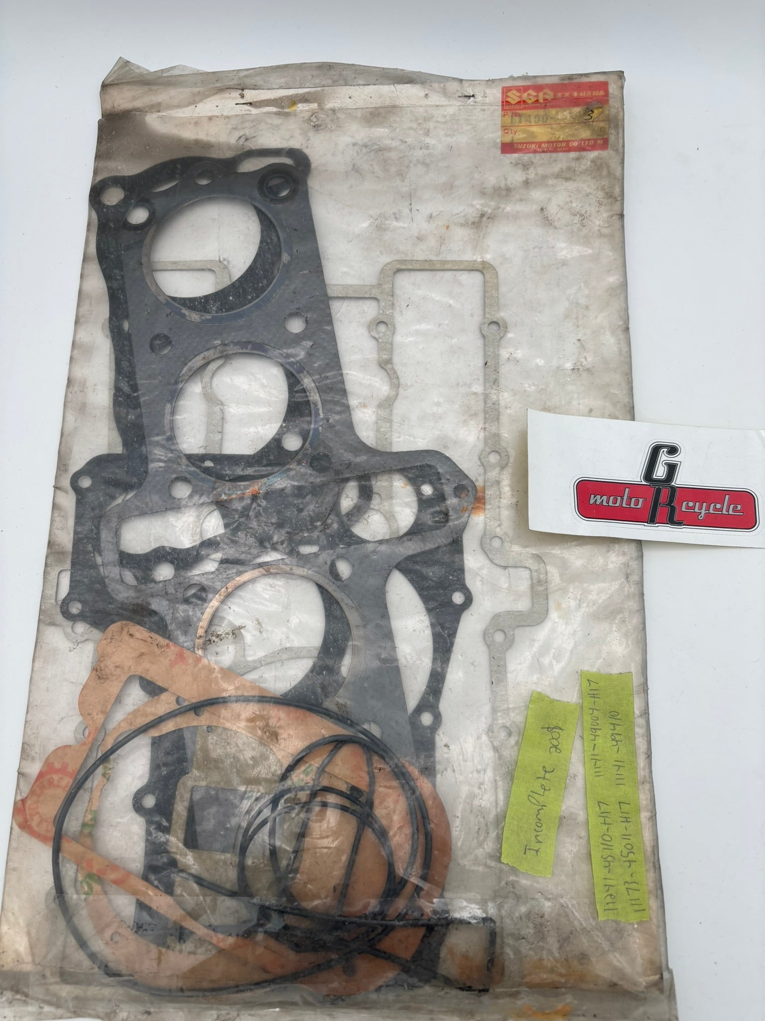 SUZUKI GASKET SET (INCOMPLETE) SUB 11400-49892 11400-49898 11400-49890-I S83