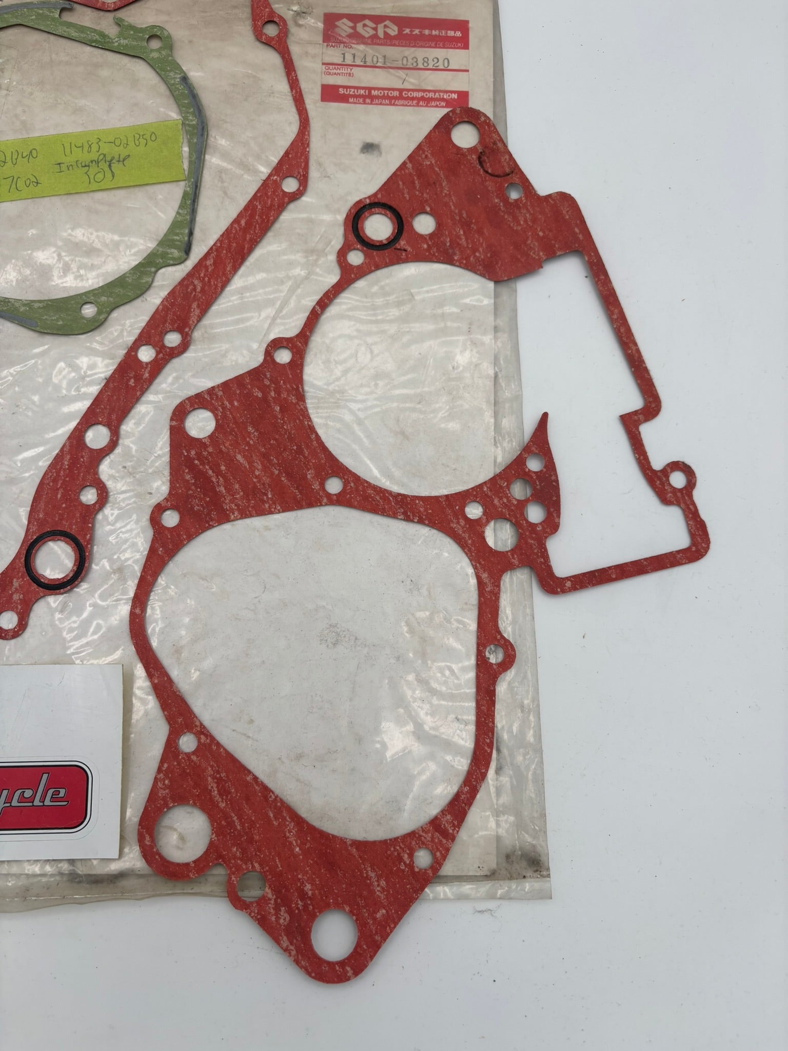 SUZUKI TOP END GASKET KIT (INCOMPLETE) SUB 11401-03821 11401-03823 11401-03820-I S83