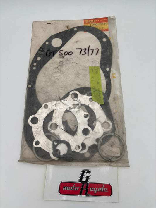 SUZUKI 1973 - 1977 T500 GT500 GASKET SET SUB 11400-15831 11400-15830 S84